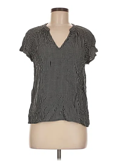 Pre-owned Old Navy Short Sleeve Blouse In Black