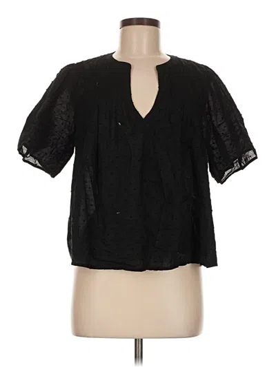 Pre-owned Old Navy Short Sleeve Blouse In Black