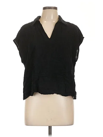 Pre-owned Old Navy Short Sleeve Blouse In Black