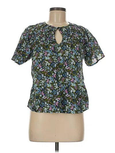Pre-owned Old Navy Short Sleeve Blouse In Black