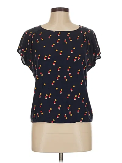 Pre-owned Old Navy Short Sleeve Blouse In Black