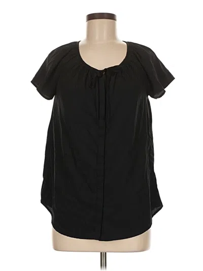 Pre-owned Old Navy Short Sleeve Blouse In Black