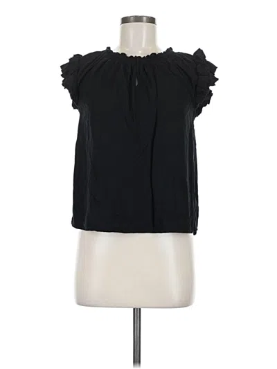 Pre-owned Old Navy Short Sleeve Blouse In Black