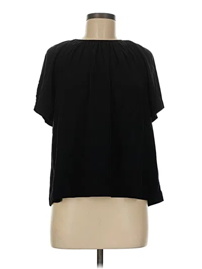 Pre-owned Old Navy Short Sleeve Blouse In Black