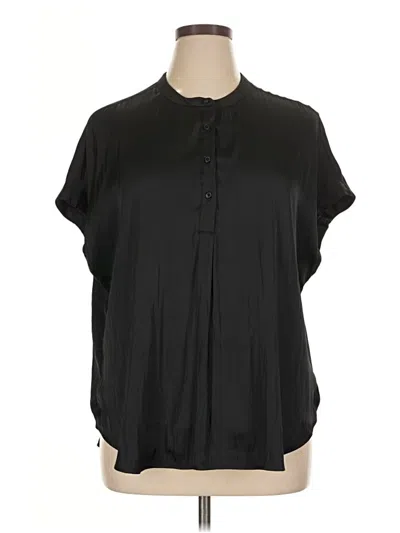 Pre-owned Old Navy Short Sleeve Blouse In Black