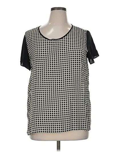 Pre-owned Old Navy Short Sleeve Blouse In Black