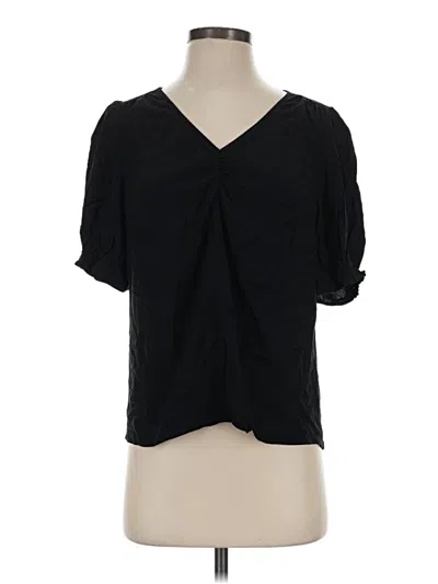Pre-owned Old Navy Short Sleeve Blouse In Black