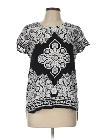 Pre-owned Old Navy Short Sleeve Blouse In Black