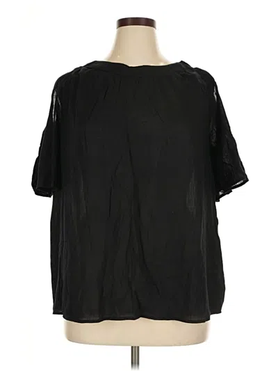 Old Navy Short Sleeve Blouse In Black