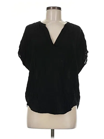 Pre-owned Old Navy Short Sleeve Blouse In Black