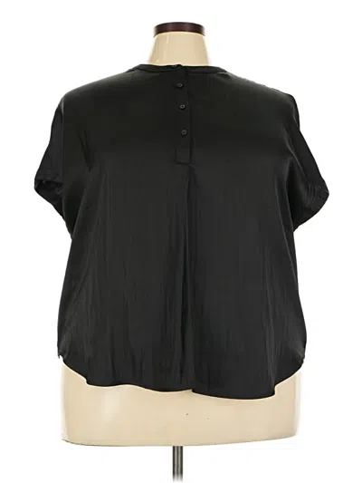 Pre-owned Old Navy Short Sleeve Blouse In Black