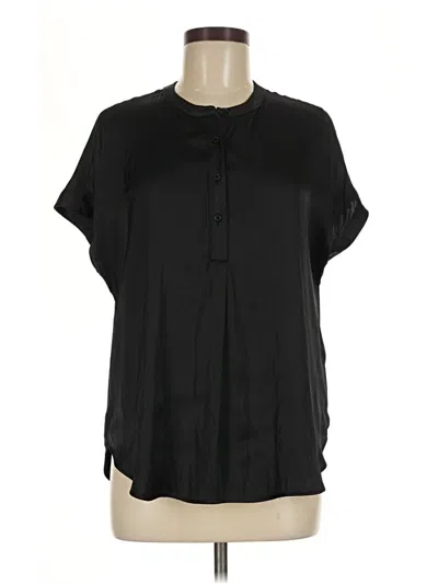 Pre-owned Old Navy Short Sleeve Blouse In Black