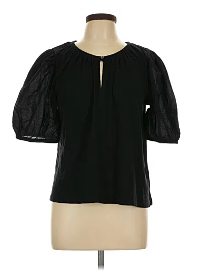 Old Navy Short Sleeve Blouse In Black