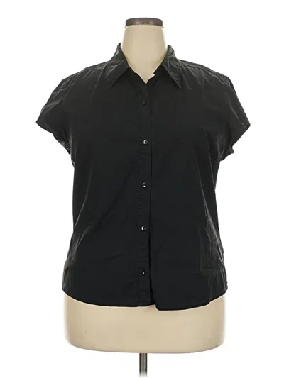 Pre-owned Old Navy Short Sleeve Blouse In Black