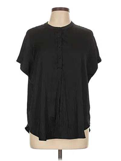Pre-owned Old Navy Short Sleeve Blouse In Black