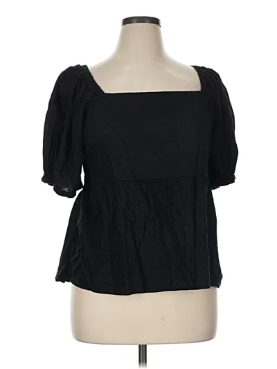 Old Navy Short Sleeve Blouse In Black