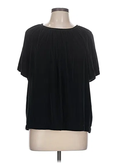 Pre-owned Old Navy Short Sleeve Blouse In Black