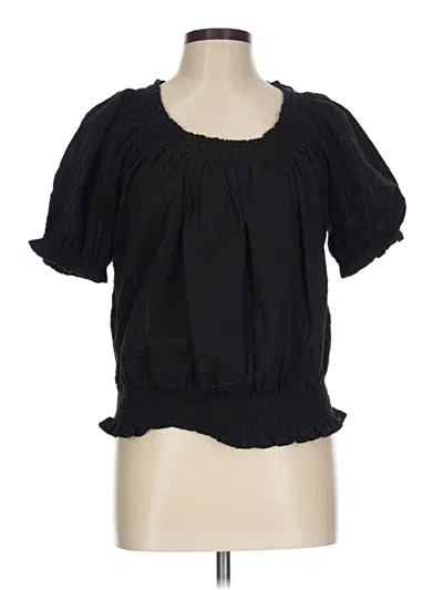 Old Navy Short Sleeve Blouse In Black