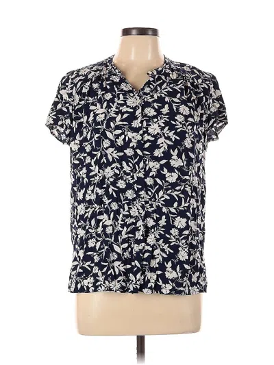 Pre-owned Old Navy Short Sleeve Blouse In Blue