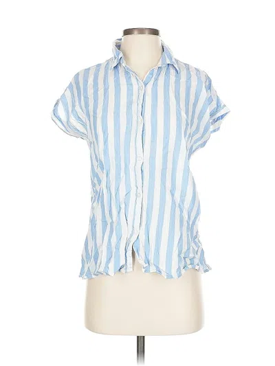 Pre-owned Old Navy Short Sleeve Blouse In Blue