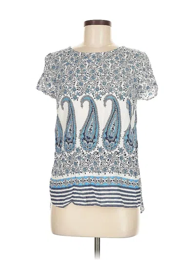 Pre-owned Old Navy Short Sleeve Blouse In Blue