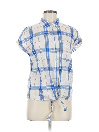 Pre-owned Old Navy Short Sleeve Blouse In Blue