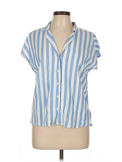 Pre-owned Old Navy Short Sleeve Blouse In Blue