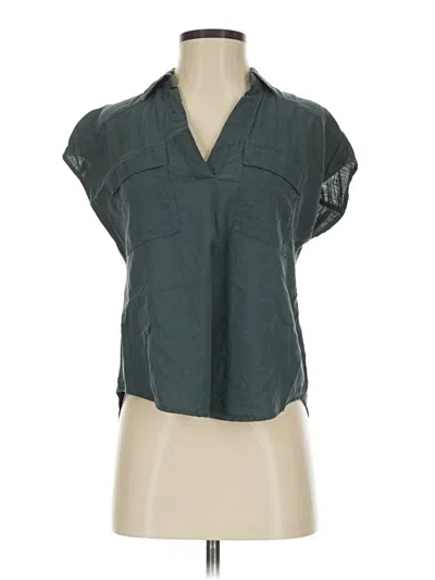 Pre-owned Old Navy Short Sleeve Blouse In Blue