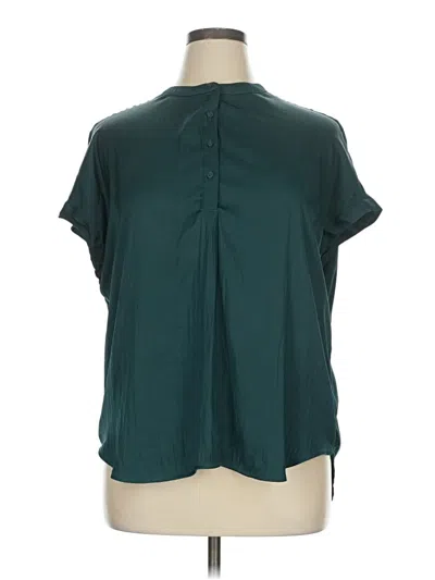 Pre-owned Old Navy Short Sleeve Blouse In Blue