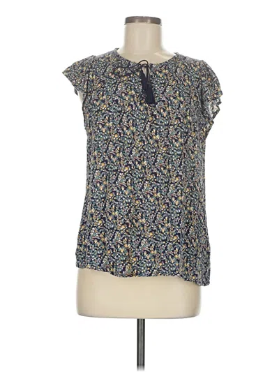 Pre-owned Old Navy Short Sleeve Blouse In Blue