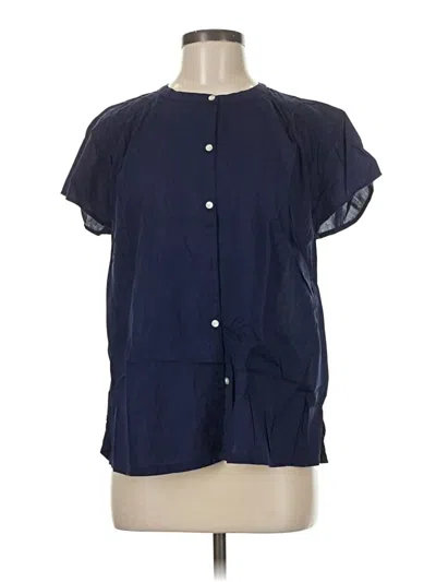 Pre-owned Old Navy Short Sleeve Blouse In Blue