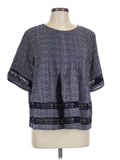 Pre-owned Old Navy Short Sleeve Blouse In Blue