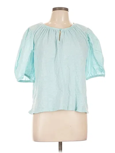 Pre-owned Old Navy Short Sleeve Blouse In Blue