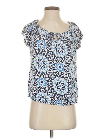 Pre-owned Old Navy Short Sleeve Blouse In Blue