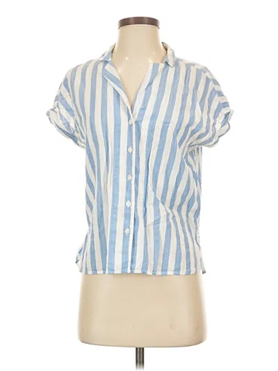 Pre-owned Old Navy Short Sleeve Blouse In Blue