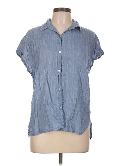 Pre-owned Old Navy Short Sleeve Blouse In Blue