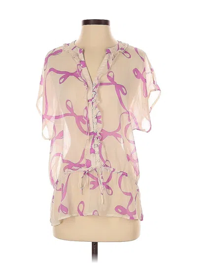 Pre-owned Old Navy Short Sleeve Blouse In Brown