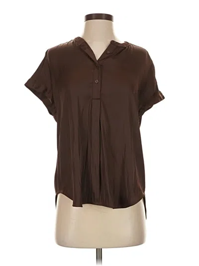 Pre-owned Old Navy Short Sleeve Blouse In Brown