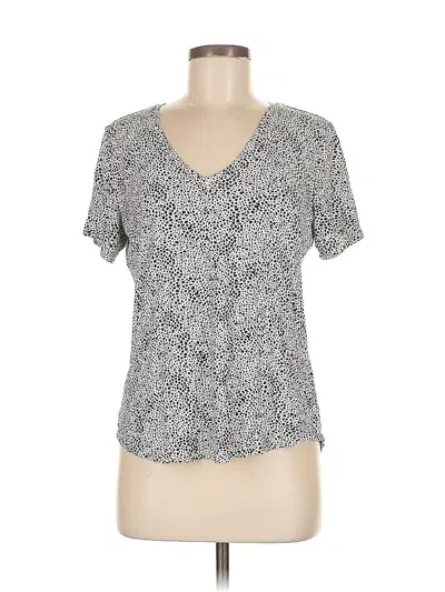 Pre-owned Old Navy Short Sleeve Blouse In Gray