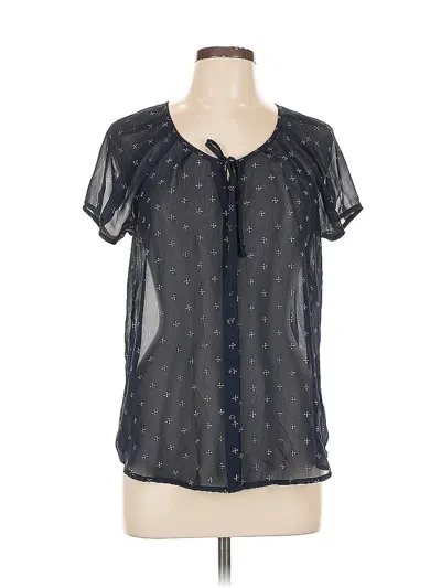 Pre-owned Old Navy Short Sleeve Blouse In Gray