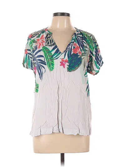 Pre-owned Old Navy Short Sleeve Blouse In Gray