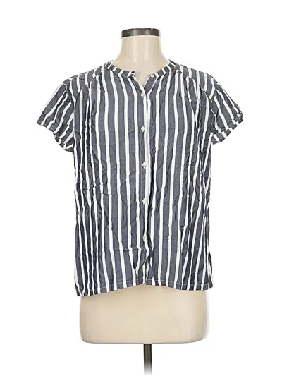 Pre-owned Old Navy Short Sleeve Blouse In Gray