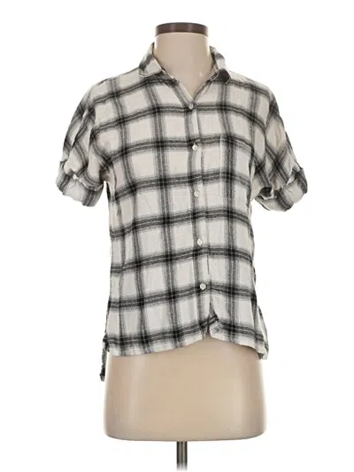 Pre-owned Old Navy Short Sleeve Blouse In Gray