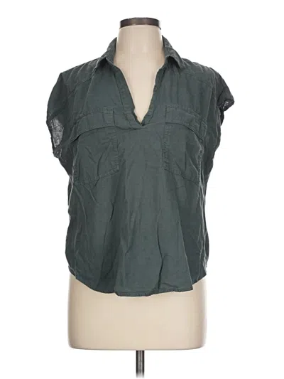 Pre-owned Old Navy Short Sleeve Blouse In Gray