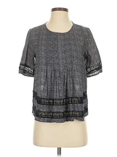 Pre-owned Old Navy Short Sleeve Blouse In Gray