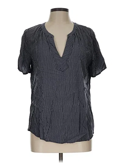 Pre-owned Old Navy Short Sleeve Blouse In Gray