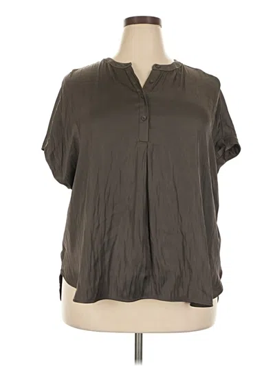 Pre-owned Old Navy Short Sleeve Blouse In Gray