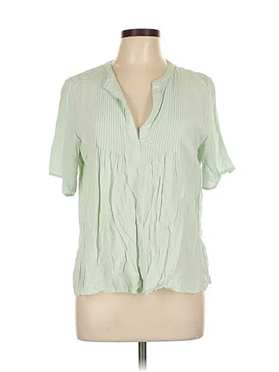 Pre-owned Old Navy Short Sleeve Blouse In Green