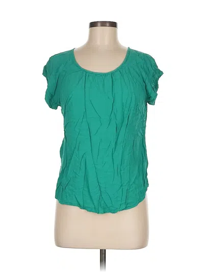 Pre-owned Old Navy Short Sleeve Blouse In Green