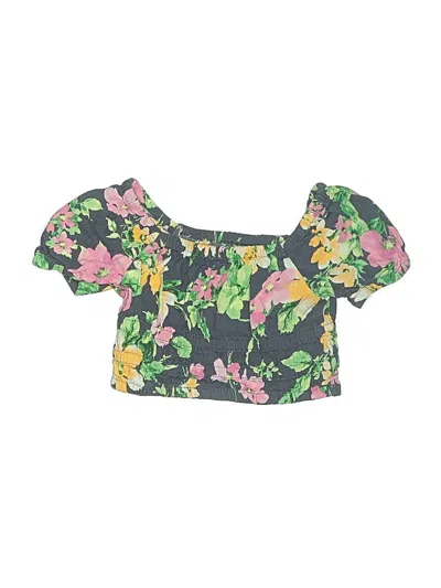 Pre-owned Old Navy Kids' Short Sleeve Blouse In Green